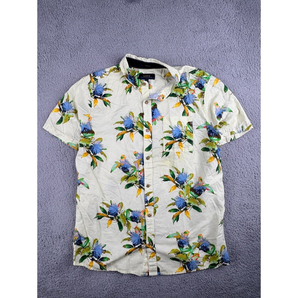 Roark The Artifacts Of Adventure Button Down Shirt Men's Large White Hawaiian